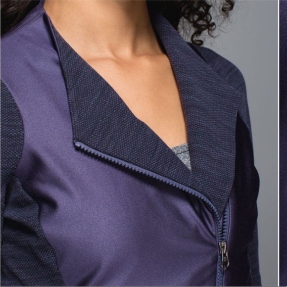 Lululemon Renewed Jacket Purple Herringbone Full Zip | Size 4 - Picture 3 of 9